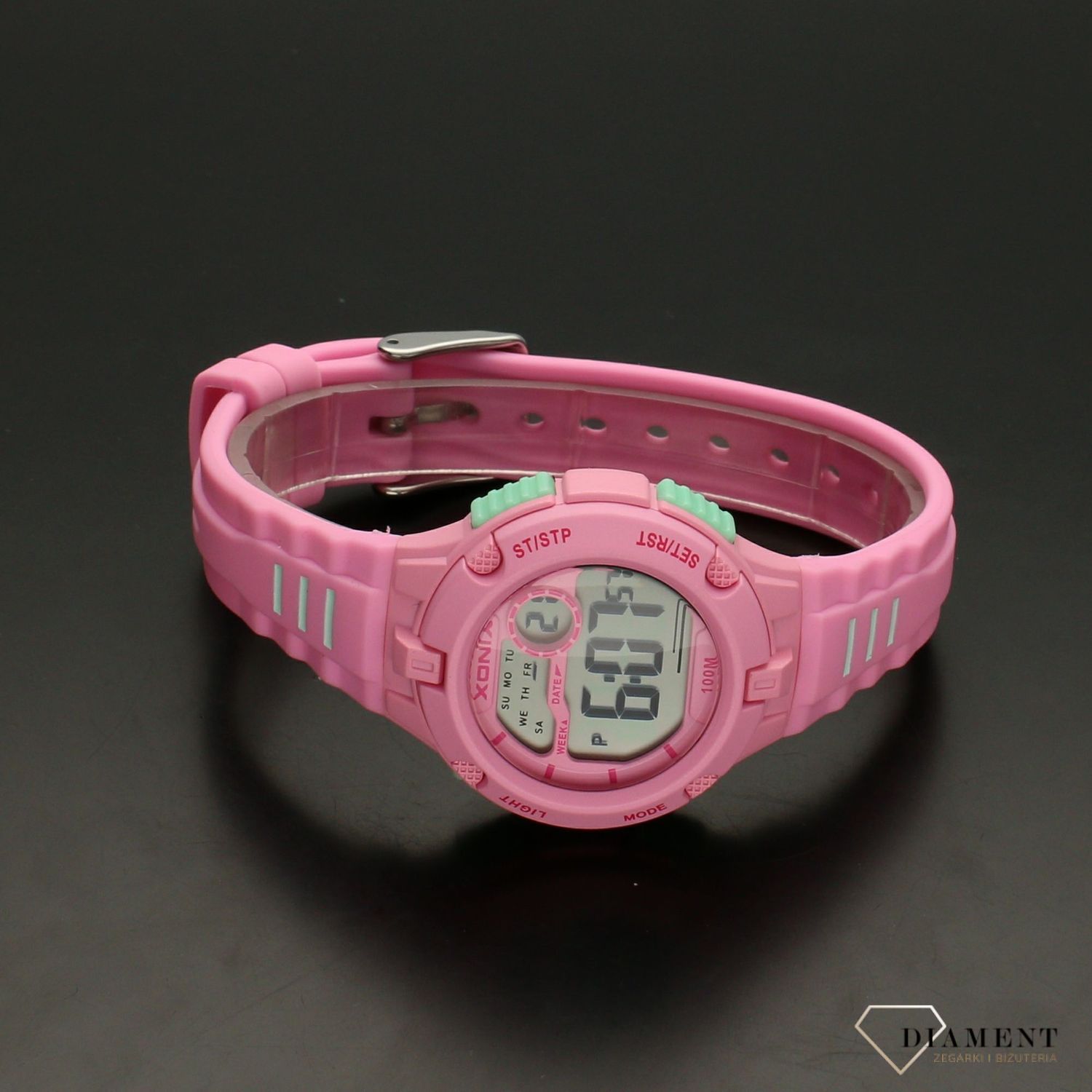 Zegarek dla dziewczynki elektroniczny w kolorze różowym XoniX IV 002 (1).jpg